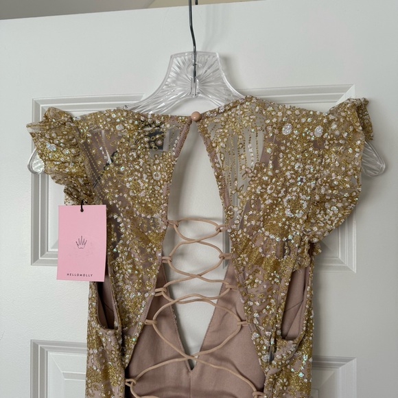 NWT Hello Molly Gold on the Ceiling Maxi Dress - Picture 7 of 8